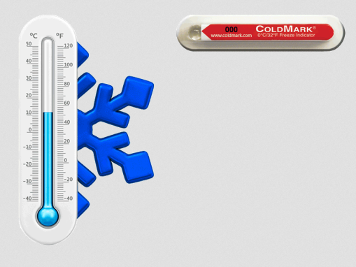 ColdMark temperaturindikator fra Elcon Broker - Illustrasjonsfoto